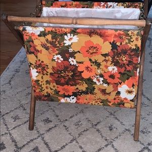 Awesome vintage sewing basket or magazine holder